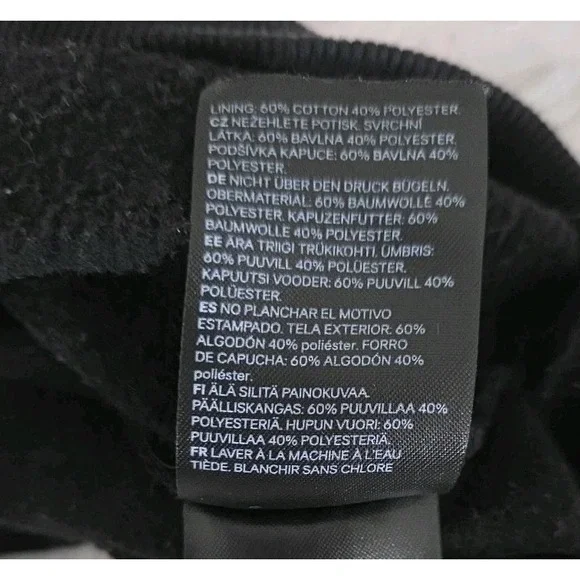 Dividen Brand NASA Hoodie Black Size Medium I Need My Space Wording On Back - Picture 7 of 7